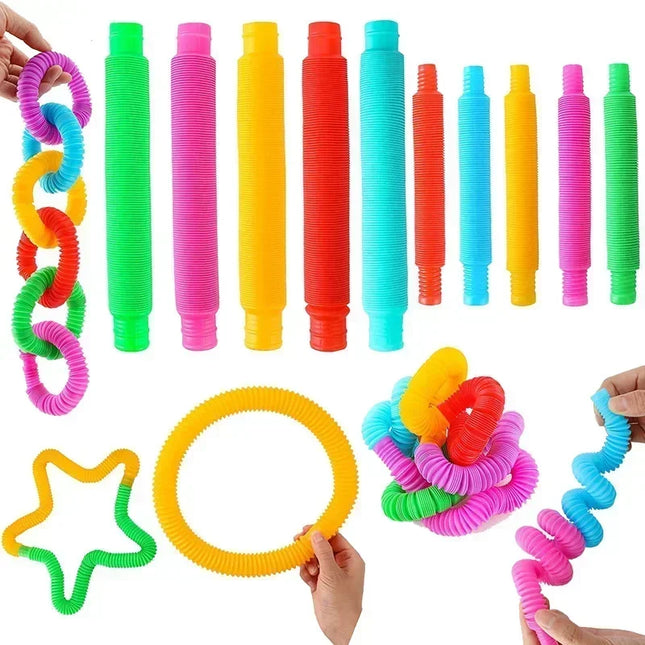 8 16 24 32 Pcs Pop Tubes Sensory Toys UrChoice Fine Motor Skills & Learning for Toddlers Fidget Toys and Party Favors for Kids