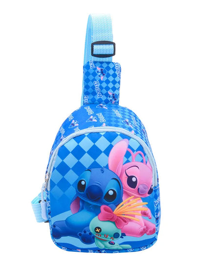 New Stitch Cartoon Children's Bags Fashion Casual Messenger Bag New Tide Take Coin Purse Boy Chest Bag Holiday Gift  Wholesale