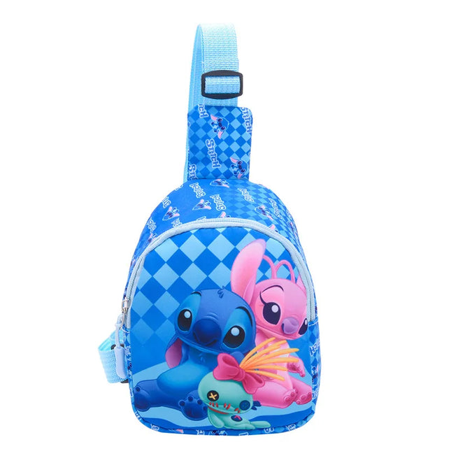 New Stitch Cartoon Children's Bags Fashion Casual Messenger Bag New Tide Take Coin Purse Boy Chest Bag Holiday Gift  Wholesale