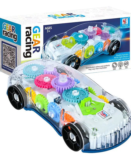 Baby toys Toddler Police Car Electric Vehicle Toy Auto Driving Transparent Gears Music Lights Cars Toys for Kids Boys