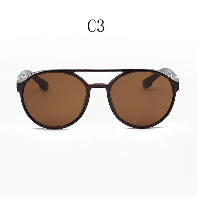 Classic Gothic Steampunk Style Sunglasses Men Women Brand Designer Retro Round Colorful Lens Vintage Sun Glasses UV400