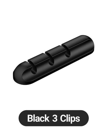 Adhesive Cable Holder Clips Cord Management Wire Organizer for Desktop USB Charging Cable Nightstand Power Cord Mouse Cable 1pc