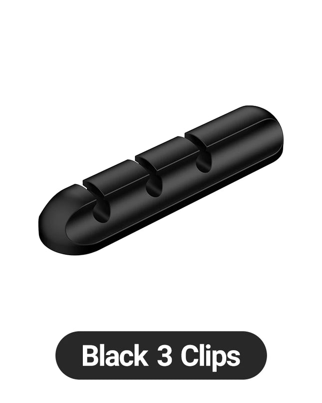 Adhesive Cable Holder Clips Cord Management Wire Organizer for Desktop USB Charging Cable Nightstand Power Cord Mouse Cable 1pc