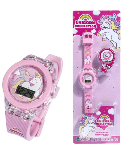 Flash Light Frozen Mickey Kids Watches For Girls Cartoon Spiderman Children Watch Boys School Student Digitel Clock Gifts