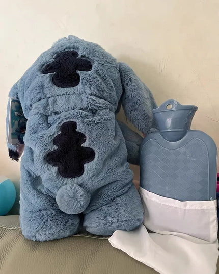 Stitch Angel Lotso peluche a mano bottiglia calda bottiglie di acqua calda inverno portatile borsa a mano calda