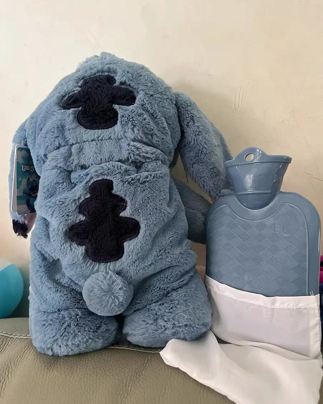 Stitch Angel Lotso peluche a mano bottiglia calda bottiglie di acqua calda inverno portatile borsa a mano calda