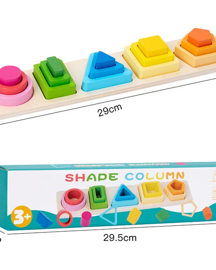 Montessori  Wooden Color Shape Cognitive Classification Matching Puzzle Children's Magnetic Fishing Learning Educational Toys