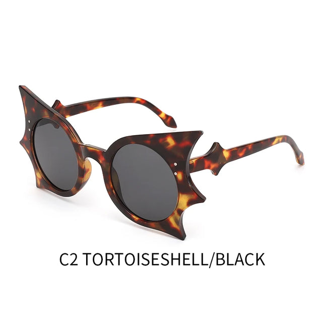 1pc Bat Hip Hop Funny Sunglasses Butterfly Sunglasses Concave Sunglasses Personalized Versatile Sunglasses
