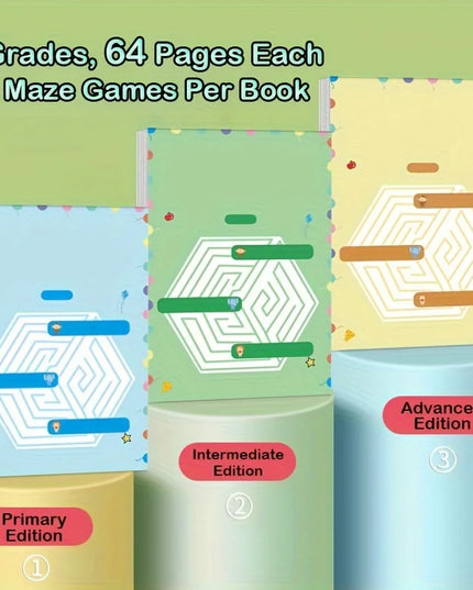 Montessori Maze Game Book, Concentration Training Maze Game, Early Development Toys Book