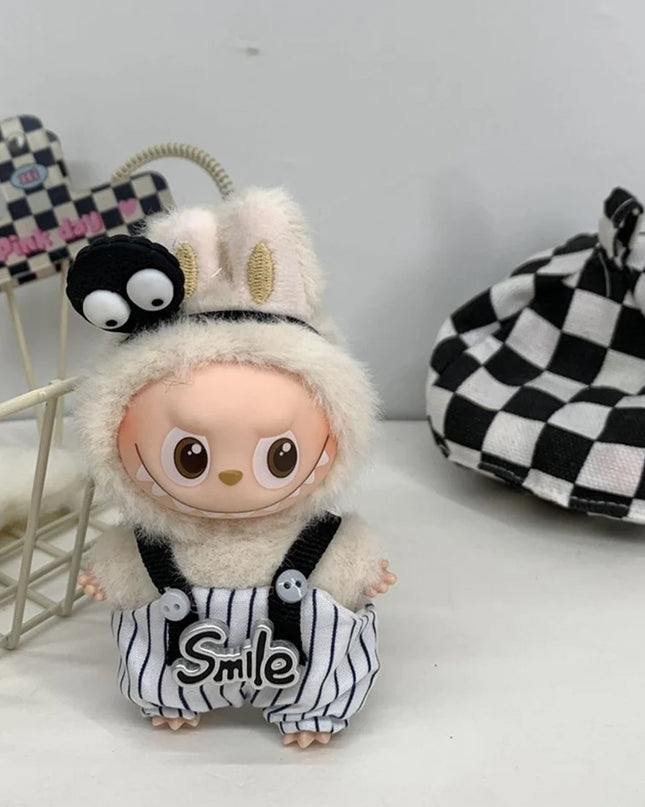 New For Mini Labubu 4.0 The Monsters Pin for Love Series Spring in the Wild Animal Jumpsuit Set For Labubu Doll Accessories Gift