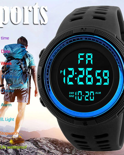 Electronic Watch For Mens Military Sports Watches Luminous Multifunction LED Digital Wristwatch for man kids Boy Student Teen