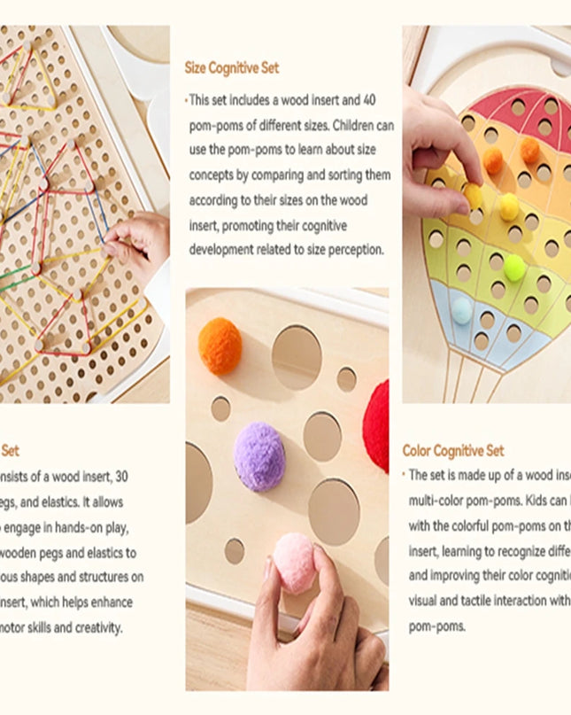 Montessori Sensory Tray Board Game,Early Educational Toys for Children Fine Motor skill Training Toys Sort Sensory Baby Toy Gift