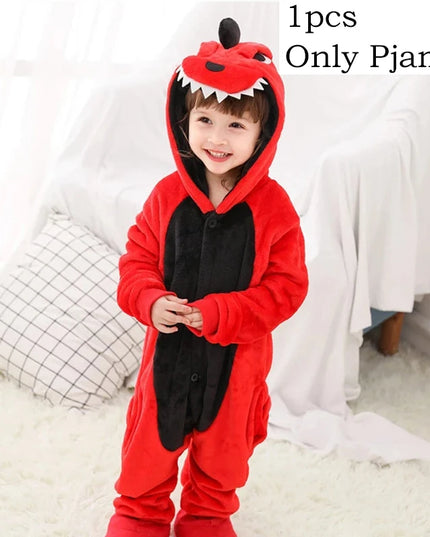 Dinosaur  Anime Cosplay Costumes Boys Girls Jumpsuit Adults Hooded Pajamas Kids Kigurumi Unicorn Cartoon Onesies For Christmas
