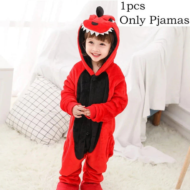 Dinosaur  Anime Cosplay Costumes Boys Girls Jumpsuit Adults Hooded Pajamas Kids Kigurumi Unicorn Cartoon Onesies For Christmas