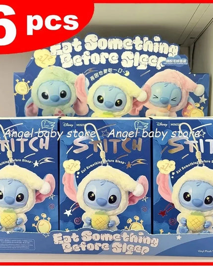 NEW Stitch Eat Something Before Sleep Series Blind Box Plush Dolls Pendant Cute Doll Ornament Mystery Box Surprise Toys Gifts