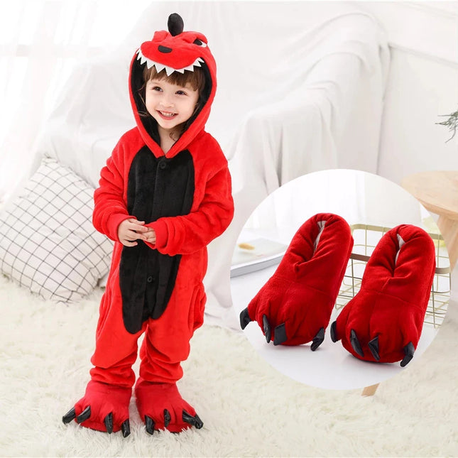 Dinosaur  Anime Cosplay Costumes Boys Girls Jumpsuit Adults Hooded Pajamas Kids Kigurumi Unicorn Cartoon Onesies For Christmas