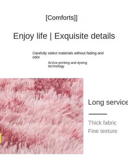 VIKAMA Silk wool Solid Colour Living Room Bedroom Bedside Sofa Soft Mat Home Light Luxury Non-slip Dirty Resistant Washable Rug