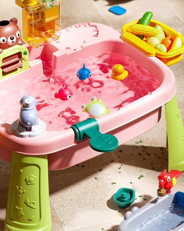 Children's kitchen toys electric fun water play water wash basin fishing dishwashing home role-playing baby early education toy