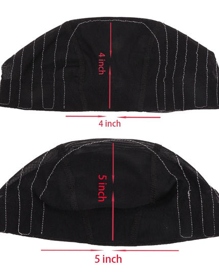 1Pcs Glueless Mesh Cap With White Line For Wig Making Black Frontal Map Cap With Guideline For Beginner Hairnet 4*4 Lace Closure
