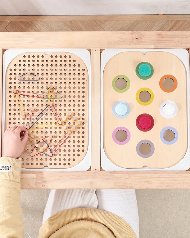 Montessori Sensory Tray Board Game,Early Educational Toys for Children Fine Motor skill Training Toys Sort Sensory Baby Toy Gift