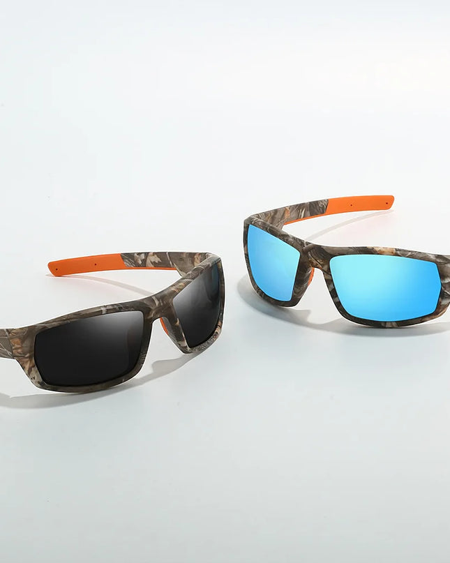 New Sunglasses for Men Sport Polarized Square Frame Camouflage Sun Glasses Driving Fishing Cycling Skiing Sun Eyewear UV400