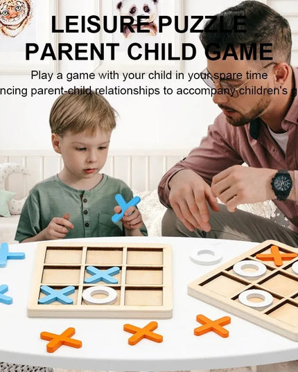 Montessori Wooden Board Table Games Chess Educational Interaction Puzzle Training Brain Thinking Intelligence Game For  Children