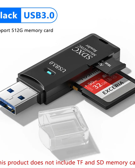2 in 1 USB 3.0 Card Reader Micro TF sd card Reader usb adapter High Speed Cardreader TF Memory card For PC Laptop Accessories
