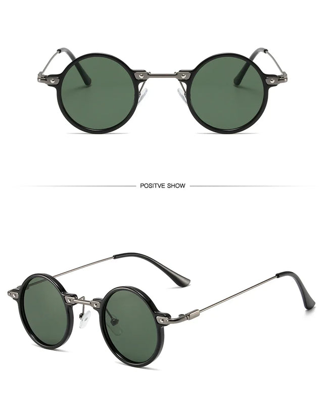 Round Sunglasses For Men Women Retro  Steampunk Sun Glasses Male Female Brand Designer Metal Frame Eyewear Shades Oculos De Sol