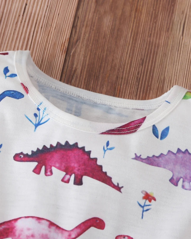 New Baby Girl Clothes Dress Casual Color Unicorn Dinosaur Lovely Korean Summer Cotton Clothing Children Kids Baby Girl Dresses