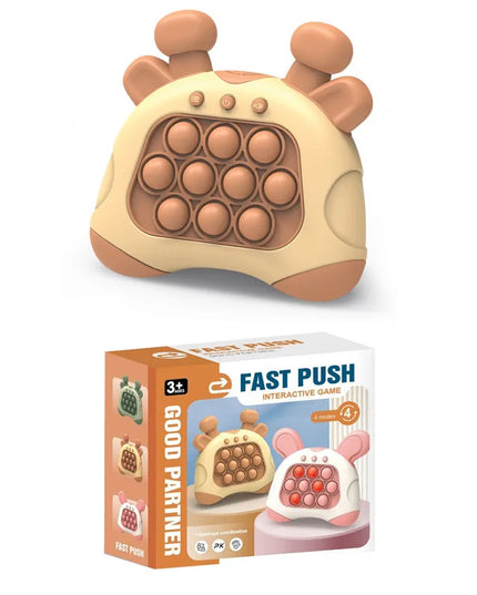 Pop it Quick Push Game Machine Fidget Kids Games Toys Sensory Toys Handheld Game Bubble Stress Pop Light Up Game for Kids Adults