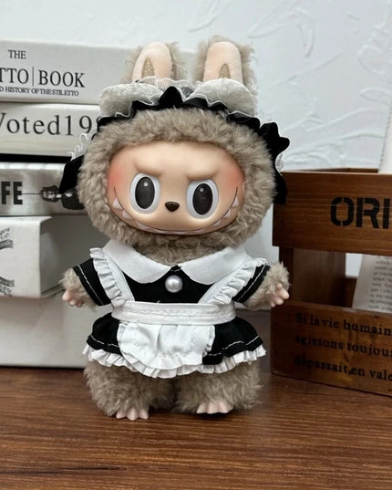 Suitable for 17cm Labubu Clothes Cute Overalls Skirt Suit V1 V2 V3 DIY Clothing Accessories Creative Children's Toy Gifts