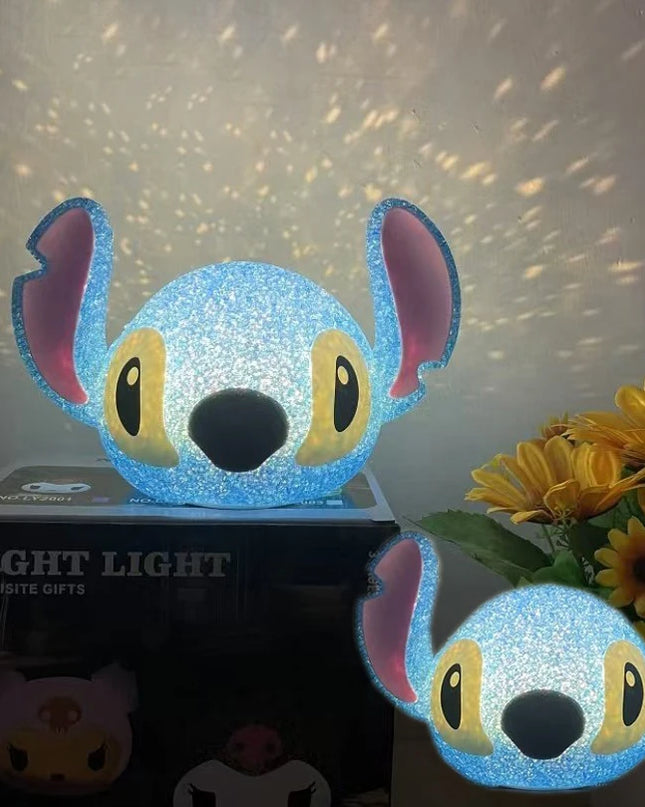 Lilo & Stitch Particle Projection Night Light Cartoon Lilo And Stitch 3d Doll Reading Lamp Usb Creative Desk Lamp For Kids Gifts