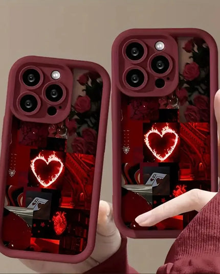 Case For iPhone 17 Cases iPhone 16 Pro Max Case Stylish Red Scenery Case For iPhone 16 12 14 11 13 Pro Max XS XR 7 8 Plus Cover