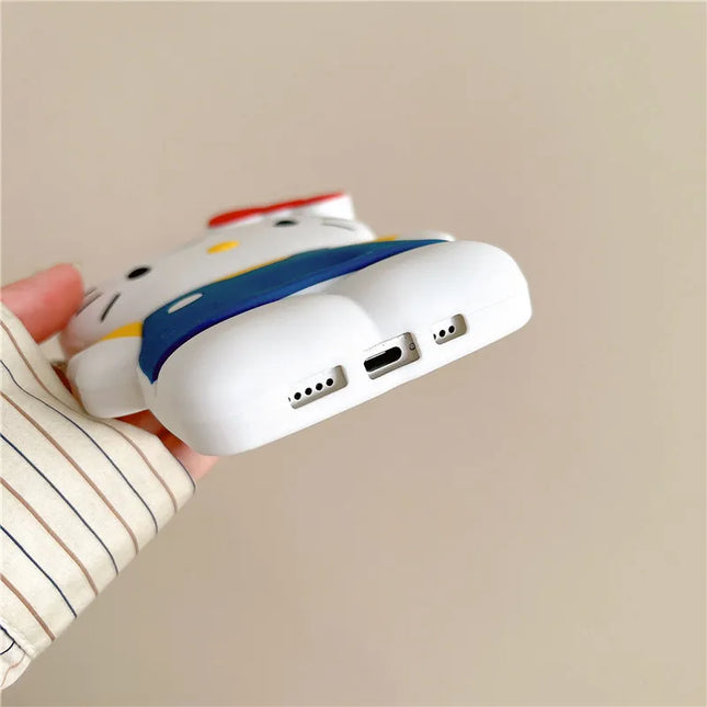 Couple Gift Blue Braces Hello Kitty Cartoon Silicon Back Phone Case for iPhone 12 13 Pro 11 14 15 Pro Max 13 14 Luxury Shell