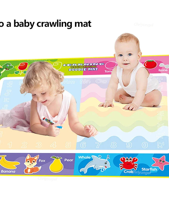 150x100cm Magic Water Drawing Mat for Kids Coloring Doodle Mat with Magic Pens Painting Board Educational Montessori Toys