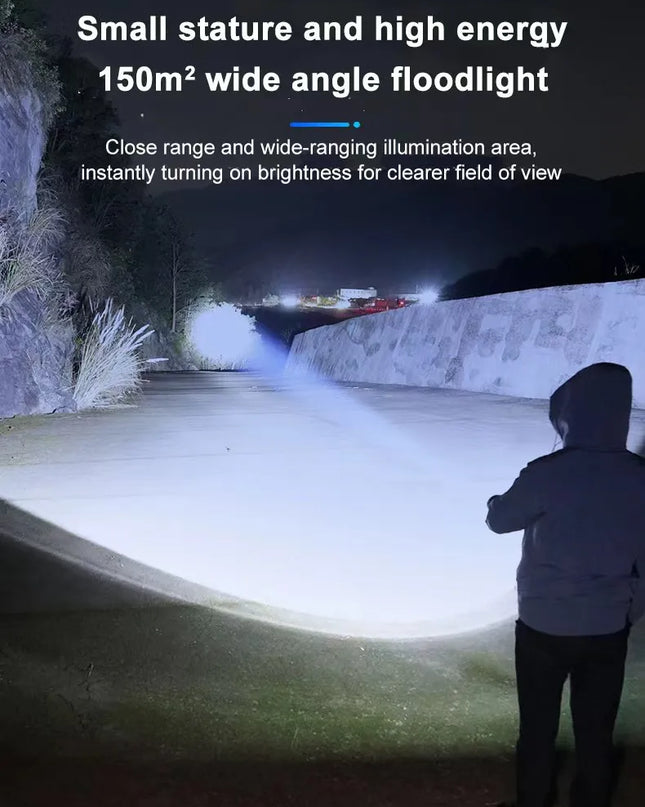 LED Strong Light Flashlight Rechargeable Multi functional for Long Range Portable Outdoor Home Mini Flashlight Cap Clip Light