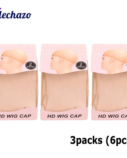 HD Wig Cap Weave Caps 6Pcs Skin Tone Bald Cap Hairnet Skin Tone Realistic Look Hd Scalp Wig Cap For Wigs Bundles Installation