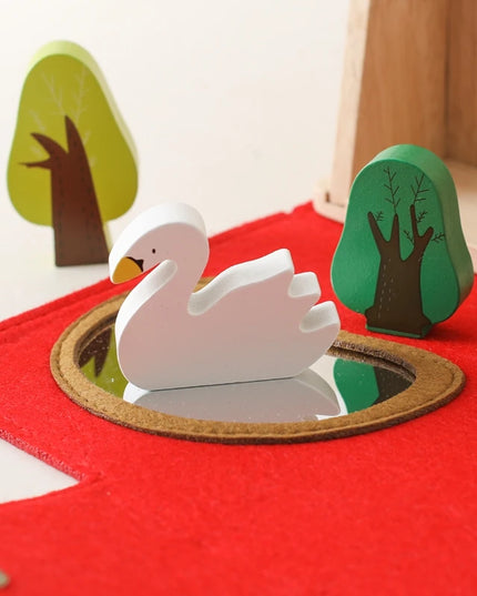 Montessori Game 1Set Of Farm Simulated Wooden Children's Toys Educational Toy Baby Room Decoration Desktop Furnishings Baby Gift