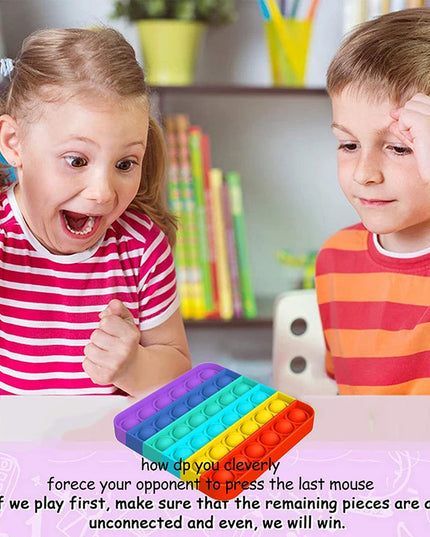 Push Pop Bubble Fidget Sensory Toy Stress Relief Toys Pack for Kids Adults Rainbow Anti-Anxiety Tools Office Stress Relief Toys