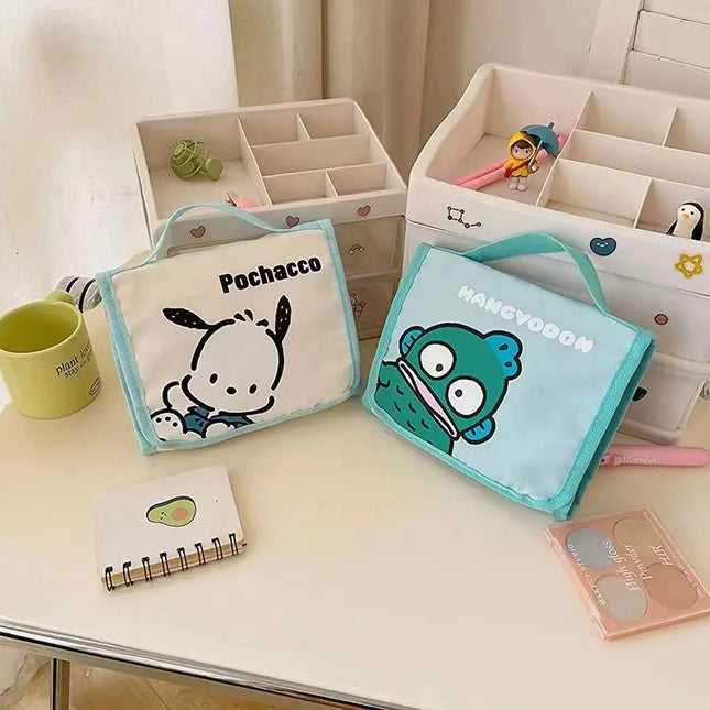 Cute Portable Travel Wash Up Storage Bag Girls Gifts Hello Kitty Kuromi Stitch KT Cat Cartoon Cosmetic Bag For Girl Kawaii Gifts