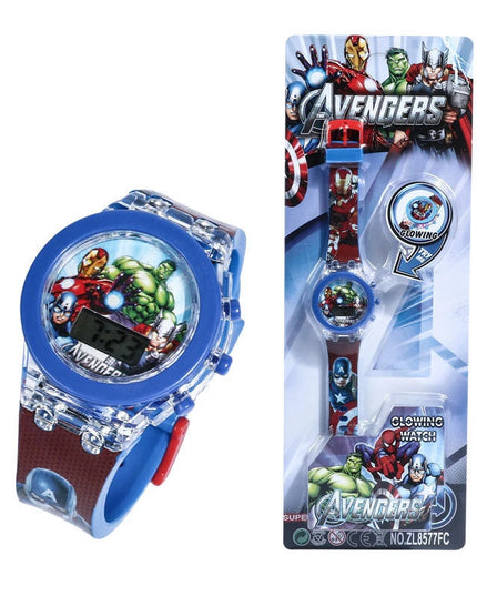 Flash Light Frozen Mickey Kids Watches For Girls Cartoon Spiderman Children Watch Boys School Student Digitel Clock Gifts