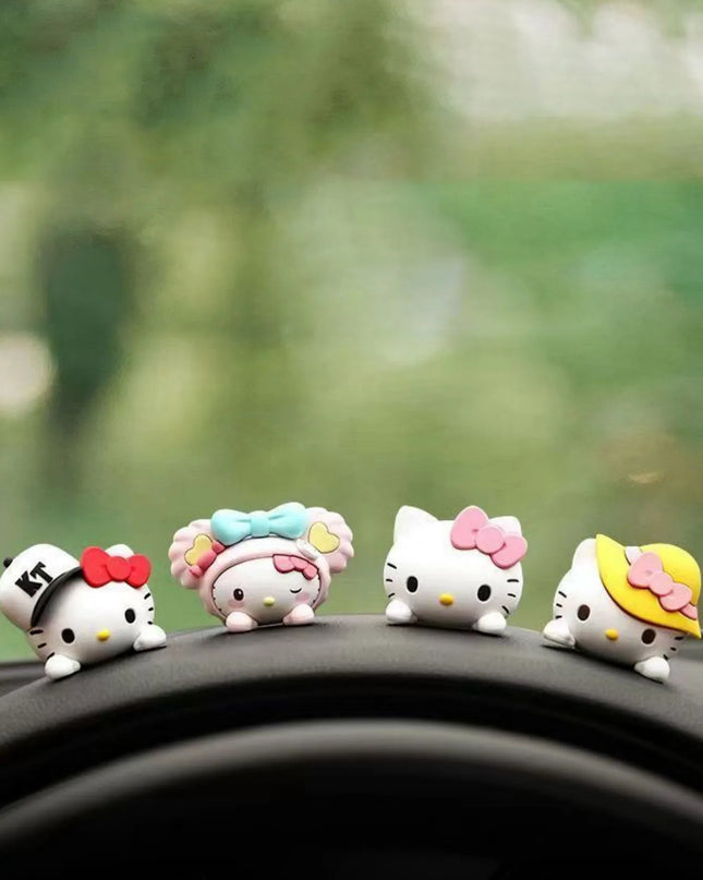 1pc Hello Kawaii Kitty Car Decoration Ornaments Charm DIY Car Display Decoration Ornaments Birthday Gift Valentine's Day Gifts