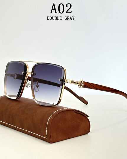 2023 Sunglasses For Men Square Sunglasses Women Trendy Luxe Vintage Fashion Glasses Retro Steampunk Shades Gafas De Sol Hombre