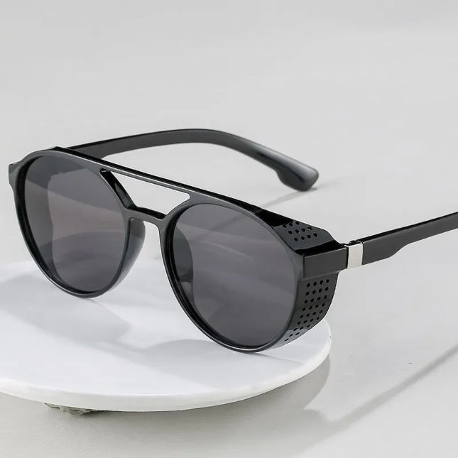 Classic Gothic Steampunk Style Sunglasses Men Women Brand Designer Retro Round Colorful Lens Vintage Sun Glasses UV400