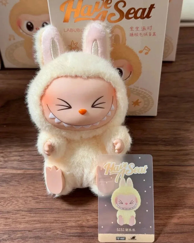 Genuine THE MONSTERS LABUBU Sitting Party Series Vinyl Plush Blind Box Figurine Surprise Hanging Birthday Gift From POP Mart