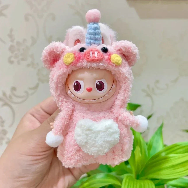 For Labubu 4.0 The Monsters Pin for Love Series Spring in the Wild Dinosaur Plush Set For Labubu V4 Doll Accessories