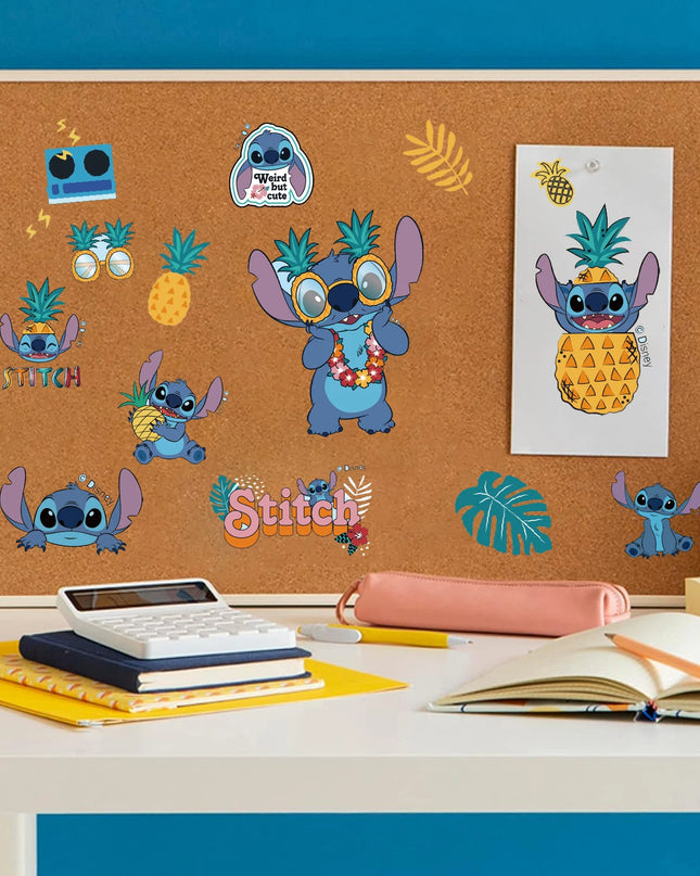 32Sheets Children DIY Puzzle Sticker Cartoon Stitch Character Assemble Stickers Kids Toys Boys Girls Gifts