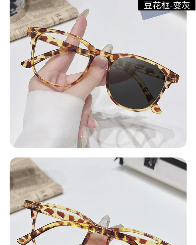 2025 Brand New Sunglasses for Men Women Photochromic Lenses Korean Style Trendy Eyewear Summer Outdoor Beach Sun Glasses