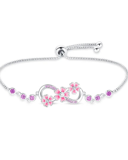 Bracelet Original 925 Silver Lucky Symbol Zircon Bracelet Luxury Jewelry For Woman Romantic Valentine's Day Jewelry Gifts