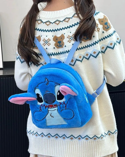 Stitch Backpack  Japanese Blue Funny Cartoon Large-Capacity Student Backpack Kindergarten Bag Kawaii Backpack